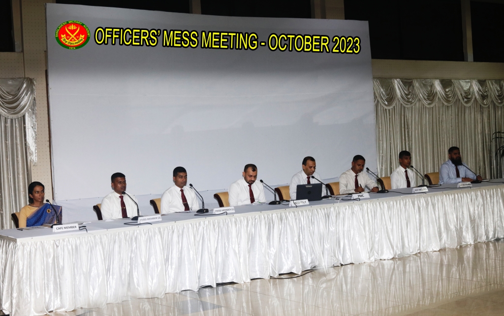 Officers' Mess Meeting - October 2023