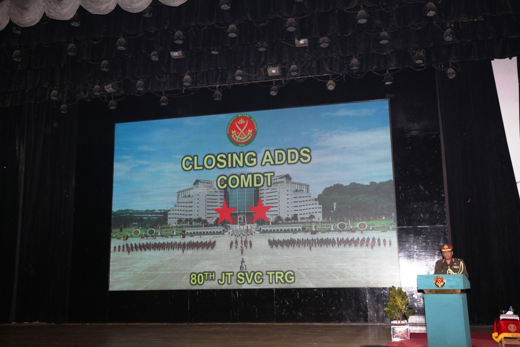Closing Address by Commandant - 80th Joint Services Training  at BMA

