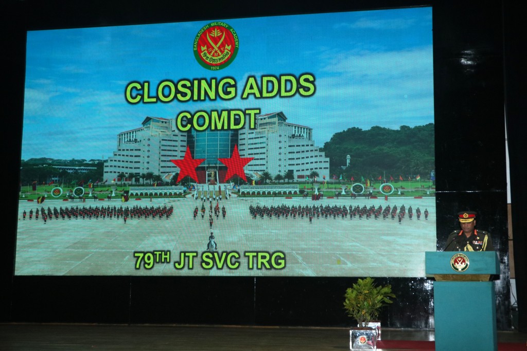 Closing Address by Commandant - 79th Joint Services Training at BMA