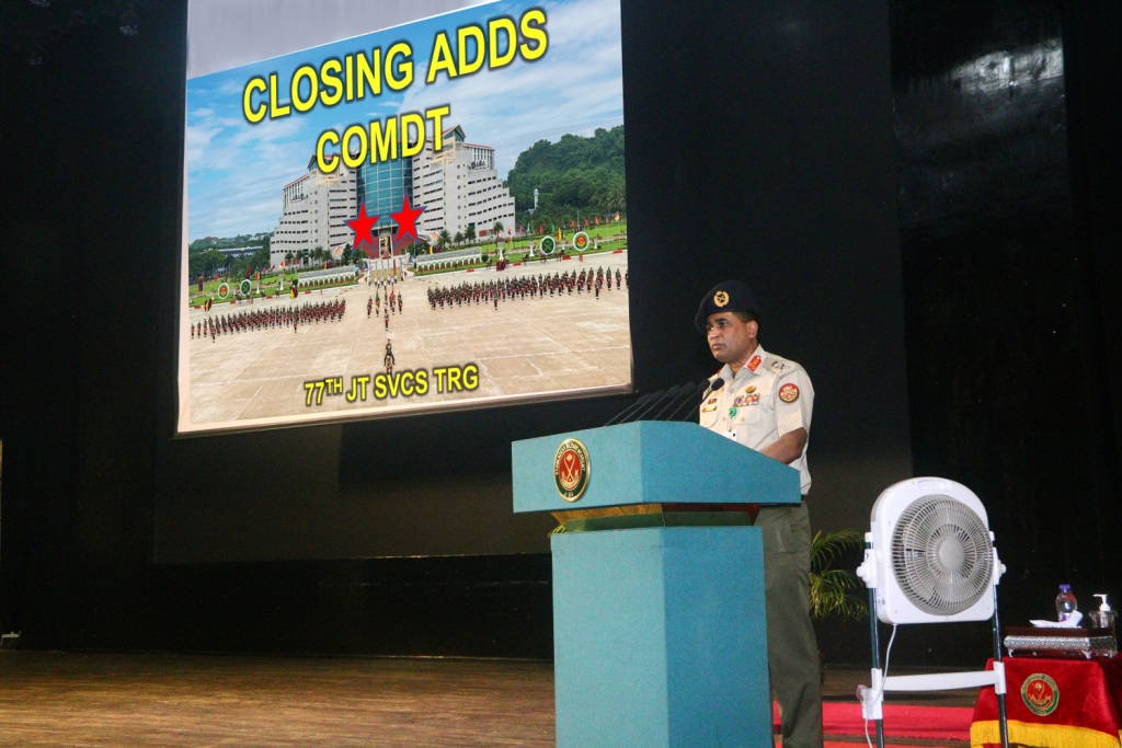 Closing Address by Commandant - 77th Joint Services Training